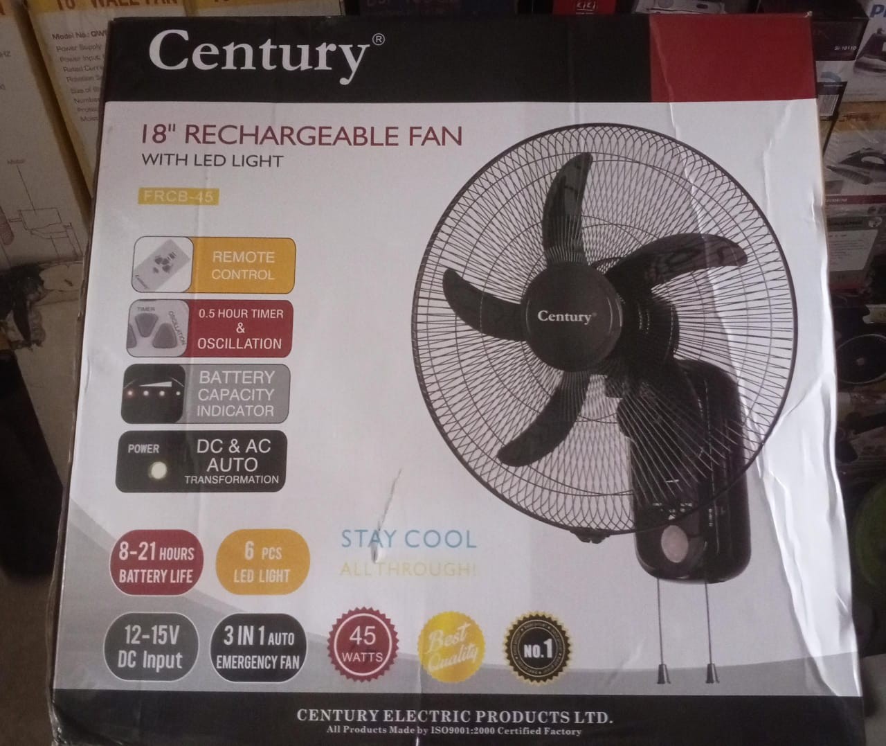 Rechargeable wall fan